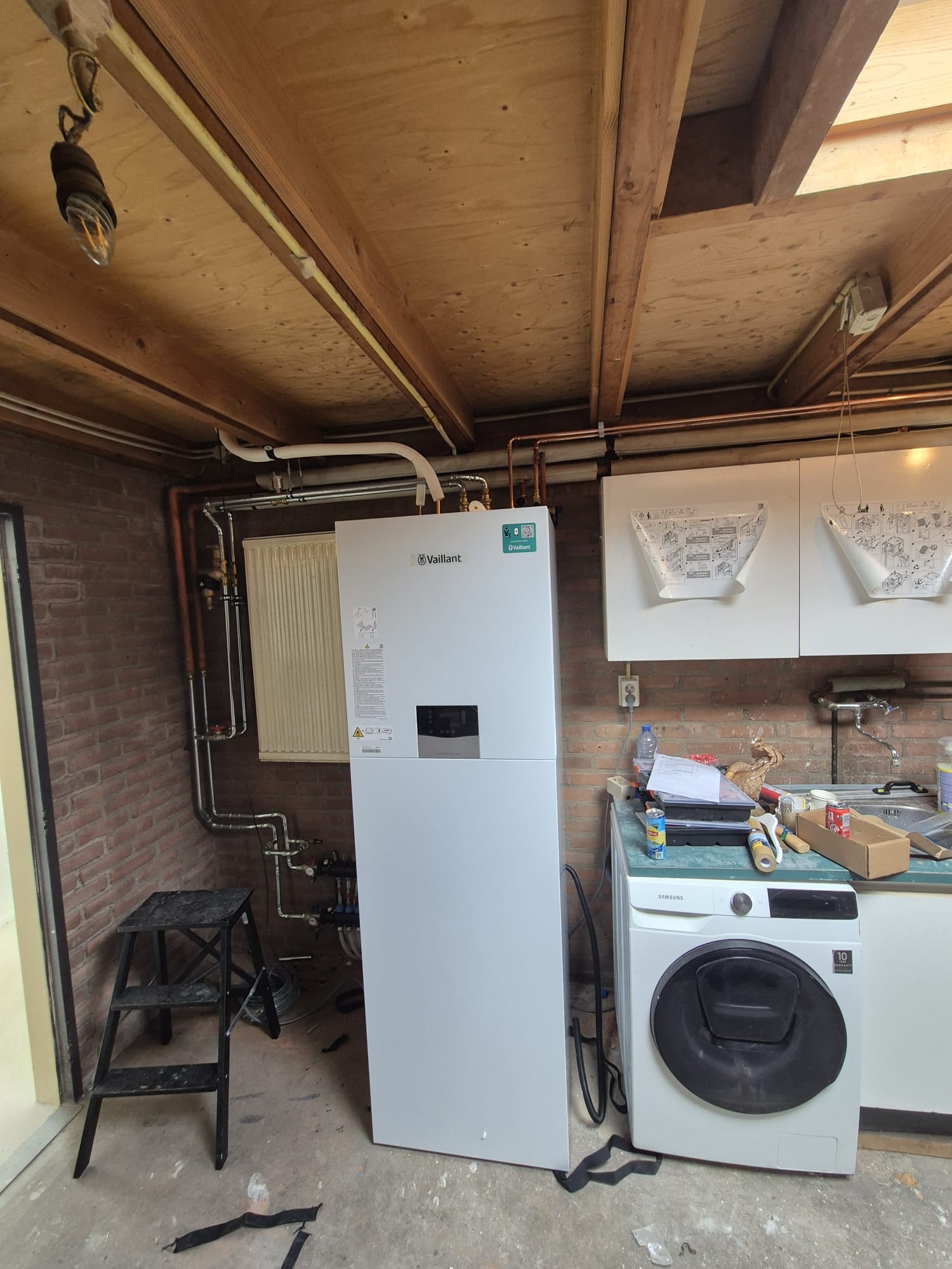 Vaillant hybride ketel geplaatst in verbouwing in Veghel